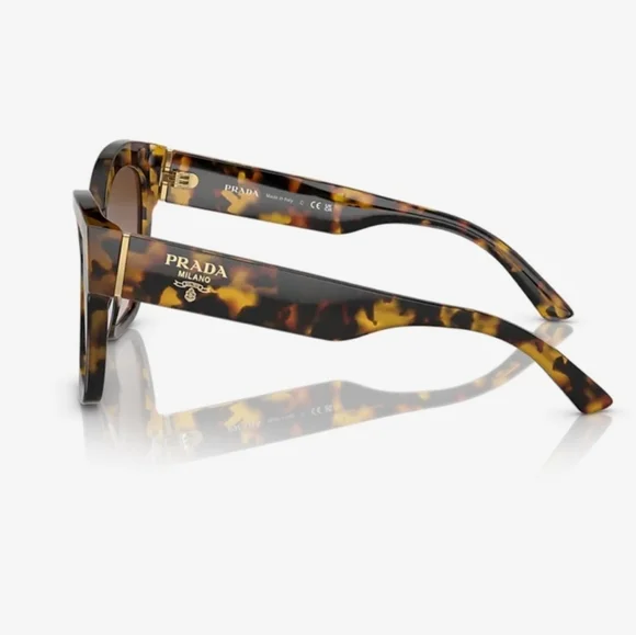 NEW Prada PR 17ZS Sunglasses Honey Tortoise Brown Gradient - Picture 5 of 7